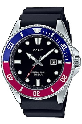 Casio Collection MDV-107 Series Online Limited Edition blue/red watch TI