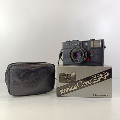 Konica C35 EFP analoge Kleinbildkamera Boxed Hexanon 38mm f4 Objektiv Vintage