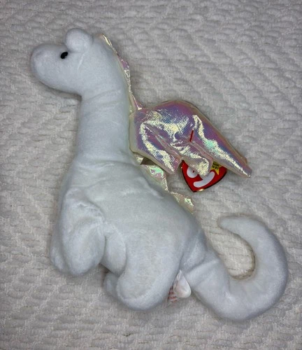 Vintage 1995 TY Beanie Babies Collection - Magic the Dragon w/ Tag Damage