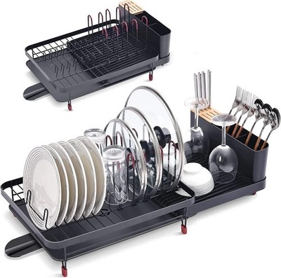 KINGRACK Expandable Dish Drying Rack, Large Capacity