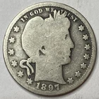 1897 - Barber Quarter - Good+ act Coin Imaged #BAR134