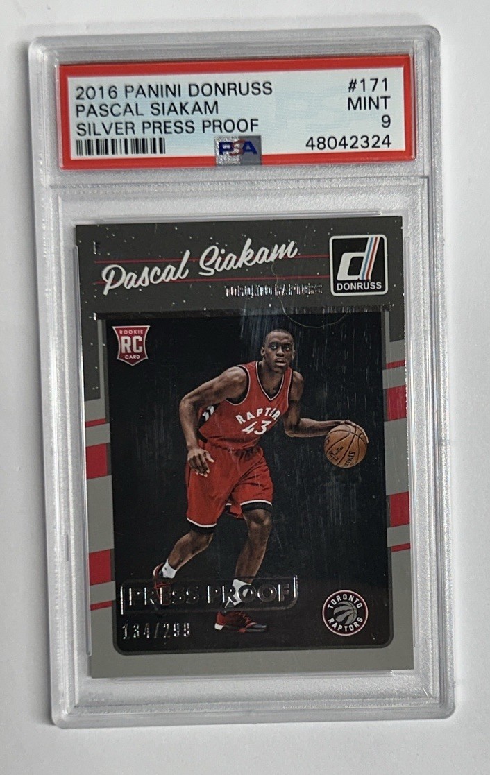 2016-17 Donruss Silver Press Proof Pascal Siakam Rookie 134/299 #171 PSA MINT 9