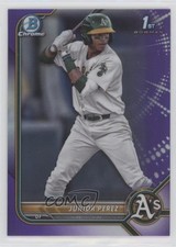 2022 Bowman Chrome Prospects Purple Refractor 189/250 Junior Perez #BCP-180 02q1