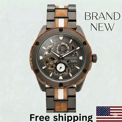 original grain Taylor Guitar gunmetal koa RUGGED AUTOMATIC 45MM MSRP 399$