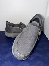 Skechers MHandsFree Slip-Ins Shoes Men 12XW Goga Mat Arch Dark Grey Denim