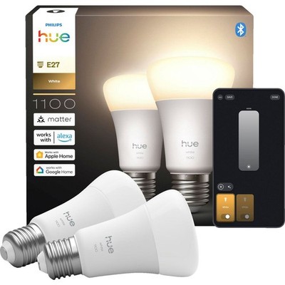 Philips Hue White E27 Smarte Lampe Doppelpack Lichtquelle