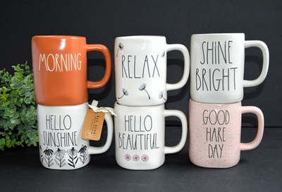 #ad #ad NEW RAE DUNN HELLO SUNSHINE RELAX MORNING MULTIPLE COFFEE MUGS CHOOSE ONE $18.95