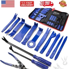19Pcs , Car Panel Dashboard Door Audio Kit, Auto Clip Pliers Fastener Remover...