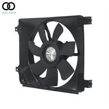 For 2005-2012 Honda Civic 1.8L 2.0L Black 12V A/C Condenser Cooling Fan Radiator