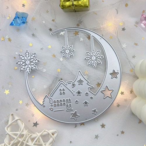 Christmas Snowflake Moon Metal Cutting Dies Stencils Scrapbook Embossing Craft - Picture 3 of 6