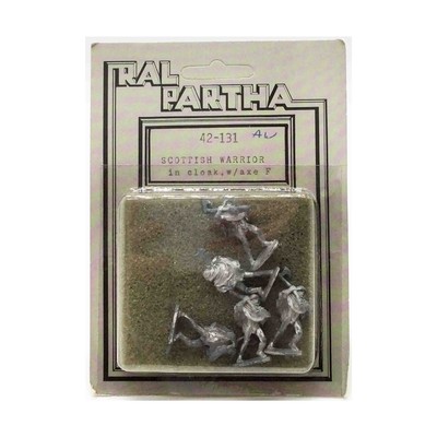 Ral Partha Historical Mini 25mm Scottish Warriors In Cloaks w/Axes Pack New