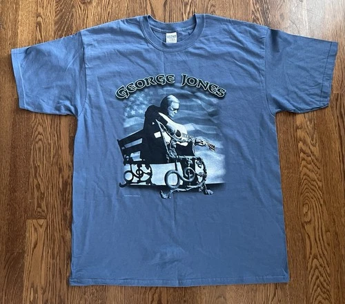 Vintage George Jones 2002 The Rock Tour T Shirt XL Country C 2000s vintage concert t-shirt, vintage, size XL, single stitch, B+ condition