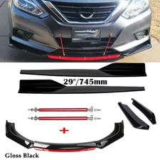 Front Bumper Lip Spoiler Splitter Rear Lip Side Skirt For Nissan Maxima Sedan