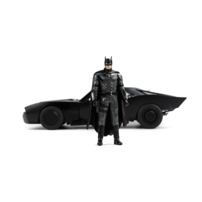 The Batman 2022 1:18 Batmobile w/ Lights & Figure 32504 Jada
