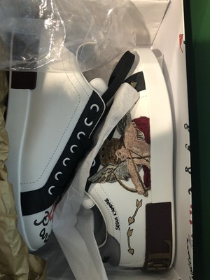 printed calfskin portofino sneakers