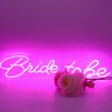 LED Neon Sign Bride to be Integrative Sign Length 6.53X15.63 5.39X11.97 inches