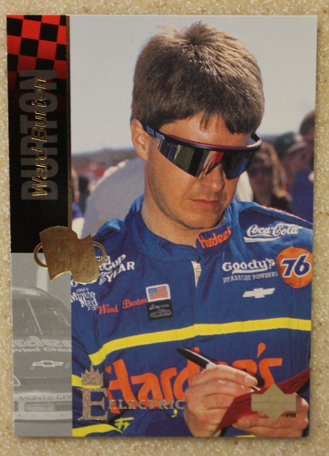1995 Upper Deck Motorsports Racing WARD BURTON Electric Gold SSP card #210