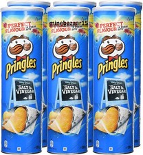 Pringles Salt and Vinegar Potato Crisps - 200 g - Pack of 6