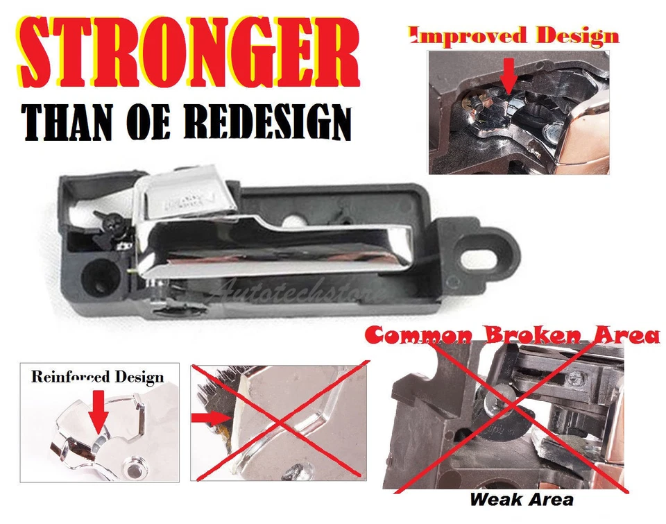 Juego de 4 manijas interiores interiores mejoradas para puerta Ford Fusion Mercury Lincoln Zephyr MKZ Foto 4 de 4