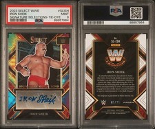 Iron Sheik 2023 Select WWE Signature Selections Auto /25 Tie Dye PSA 9