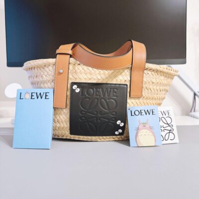 LOEWE Ghibli My Neighbour Totoro Basket Dust Bunnies Medium Bag Hayao Miyazaki