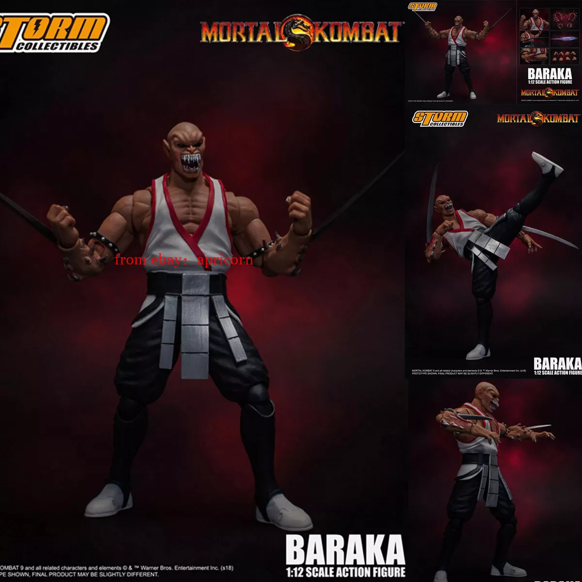 NEW & SEALED McFarlane Toys Mortal Kombat 3 Action Figure Baraka 18 cm