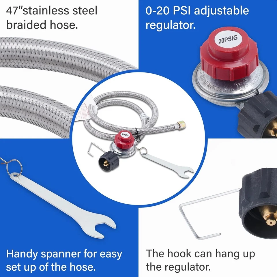 Queimador de propano de alta pressão 200.000 BTU fogão a gás fogão peru fritadeira queimador - Imagem 4 de 4