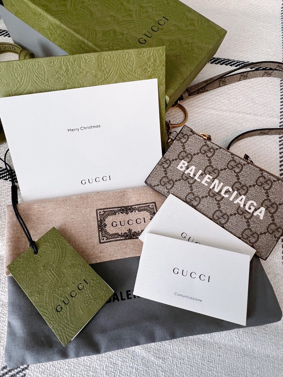 ☆人気☆ Gucci x Balenciaga The Hacker Project Card Case Gucci x Balenciaga The Hacker Project Card Case Beige in