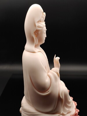 苏杜村大师德化白瓷孩儿红自在观音菩萨Chinese Su Ducun Dehua