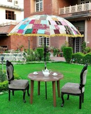 Indian Mandala Garden Parasol Cotton Sunshade Parasols Umbrella For Summers