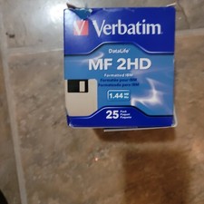 Verbatim MF 2HD 3.5" Floppy Diskettes 1.44 Mb 25 pack DataLife MF 2HD A-16