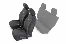 Rough Country Neoprene Front Seat Cover Black [13-18 for Wrangler JK Unlimited]
