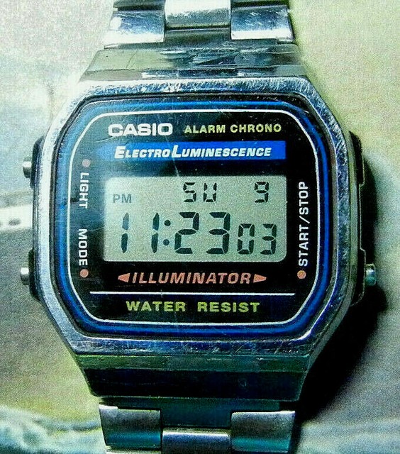 Casio Illuminator 3298 A168 Alarm Chronograph Electro Luminescence Digital Watch for sale online