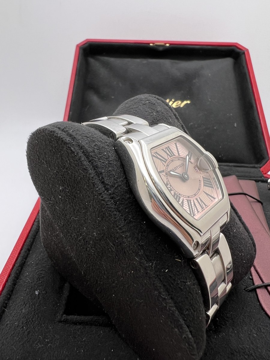 m15051　ロードスターレディースW62017V3　付属品付 Cartier Roadster Pink Dial W62017V3 Stainless Steel Quartz