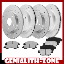 For 2006 - 2011 Honda Ridgeline 3.5L Front & Rear Drilled Brake Rotors Pads Kit