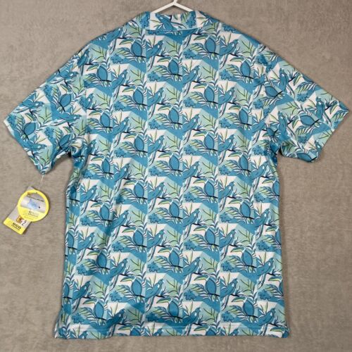 Nicklaus Eco Herren Golf Polo UV Schutz Stretch Größe M Tukan Print NEU - Bild 6 von 7