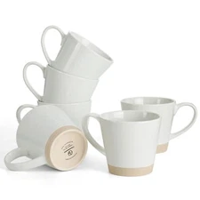 Coffee Mugs for 6 12 oz Mug Set Dringking Cup with Handle for Coffee Tea Coco...