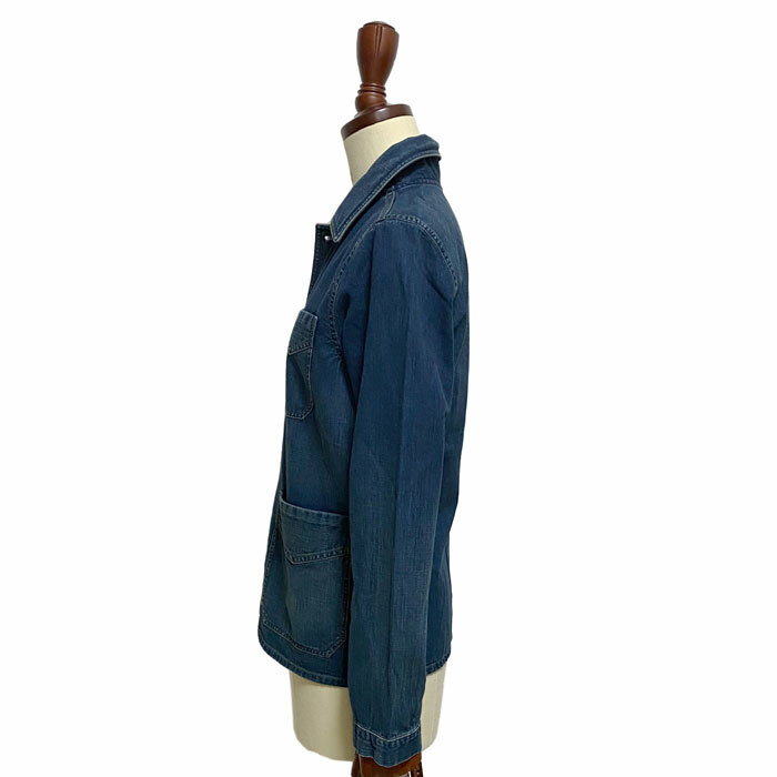 RRL Indigo Denim Chore Coverall Jacket Size 2 Indigo Auth RRL Indigo Denim Chore Coverall Jacket Size 2 Indigo Auth