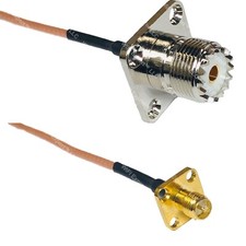 RG316 UHF Female Flange to RP-SMA Female Flange RF Cable Rapid-SHIP LOT