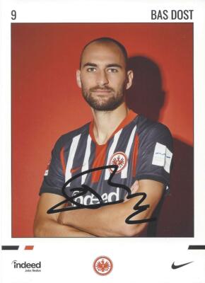 BAS DOST HOLLAND EINTRACHT FRANKFURT AUTOGRAPH CARD