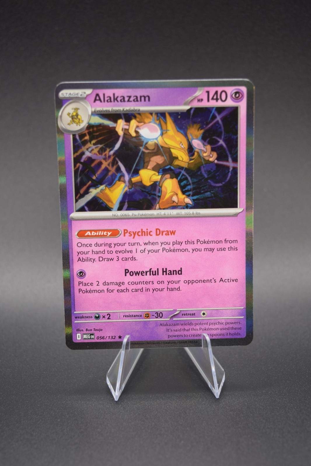 Pokémon TCG Pokémon Alakazam Rare Holo 056/132 NM Mega Evolution 56
