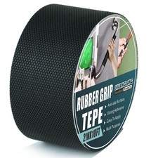 Black Grip Tape,2In x10Ft,Rubber Anti Slip Tape,Textured Ultra-Thin Grip Tape...