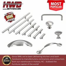 Brushed Nickel Knob Handle Pulls Popular Classic Kitchen Bath Cabinet Hardware