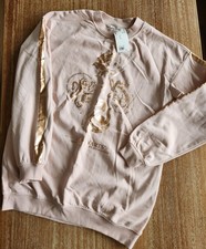 NEW H M x Harry Potter Girl's 14Y Sweatshirt Pink Hogwarts Pullover Gold