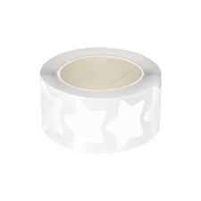 500 Pcs White Star Stickers Roll - 1 Inch Self-Adhesive Small Stars Labels