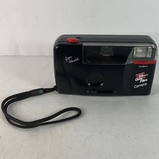 Polaroid 35mm One Film Black Built in Flash Auto Focus Point Shoot Camera VTG