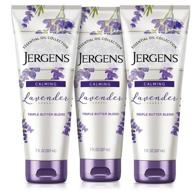 Jergens Triple Butter Lavender Body Moisturizer 7 Fl Oz 3 Pack...
