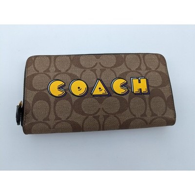 Coach F75614 Pac Man - Khaki Zip Wallet | eBay