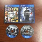 Lot of 4 PS4 Games GTA V Rainbow Six Siege COD MW Uncharted 4 Fair Condition