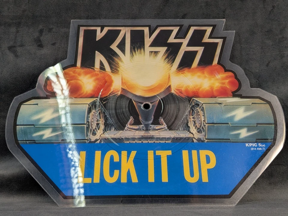 Kiss Lick It Up Picture Disc Shaped 7" Vinyl Record 1983 KPIC 5 - Image 3 of 4
